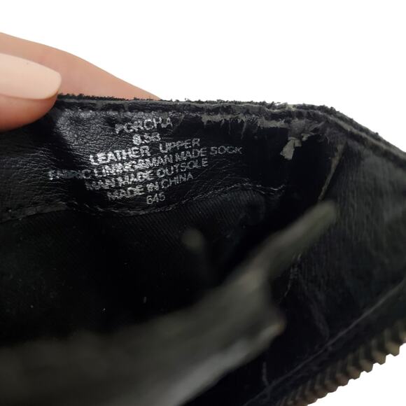 Steve Madden | Porcha Leather Black Heeled Side Zip Ankle Booties - Picture 10 of 14